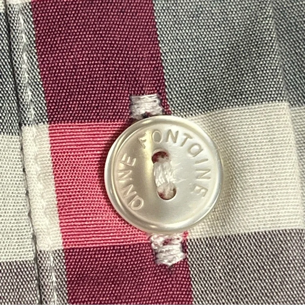 Anne Fontaine “Arielle” Plaid Cotton Shirt Dress Multicolor Button Front. Size 6 - Picture 8 of 12